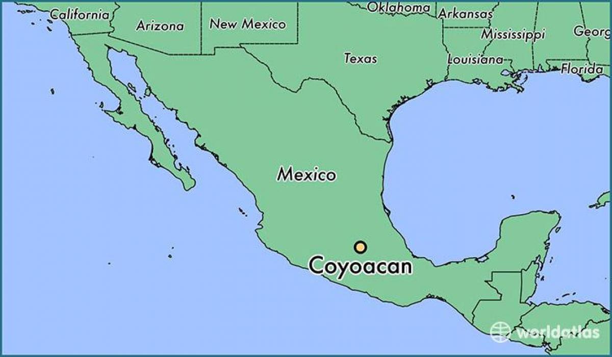 Койоакан Mexikoda xəritə
