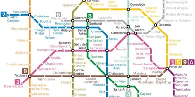 Meksika metro ДФ xəritə