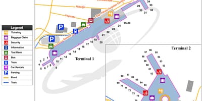 Mexikoda, terminal 1 xəritədə