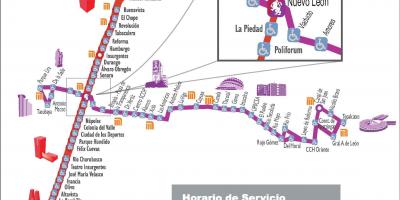 Kart метробуса Mexikoda 